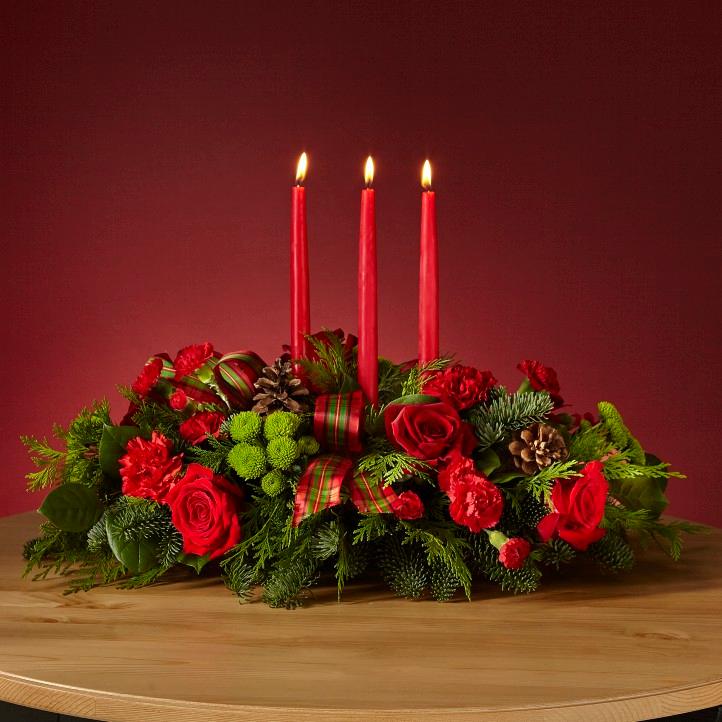 By the Candlelight Centerpiece - Four Seasons Floristry
