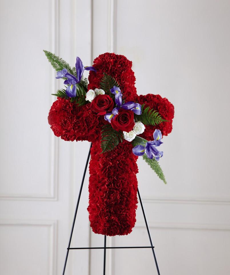 Love You Always Cross Standing Spray - Four Seasons Floristry