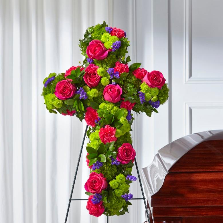 Cross Standing Spray - Four Seasons Floristry
