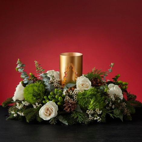 The Evening Evergreen Centerpiece - Four Seasons Floristry