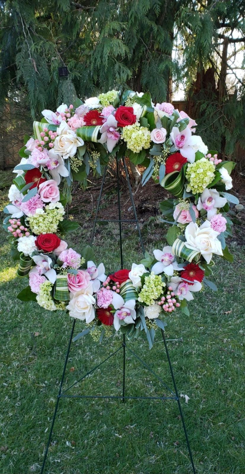 In Loving Memory Wreathe - Four Seasons Floristry