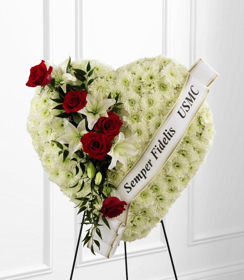 Remembrance Heart Wreathe - Four Seasons Floristry