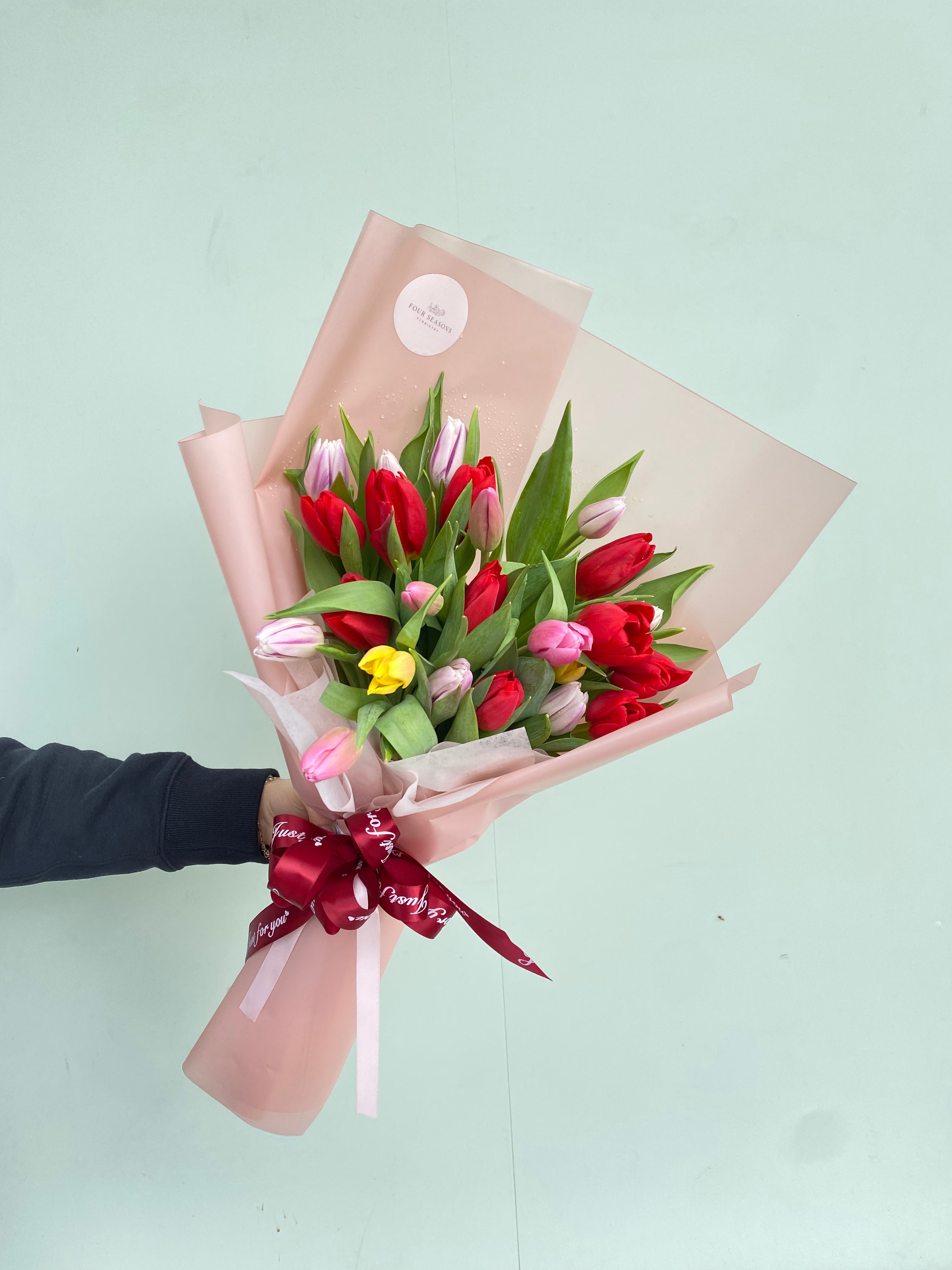 fresh cut tulip bouquet